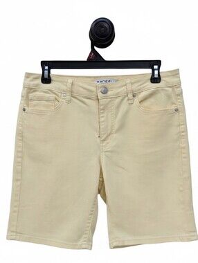 Code Bleu Yellow Denim Bermuda Shorts Size 6